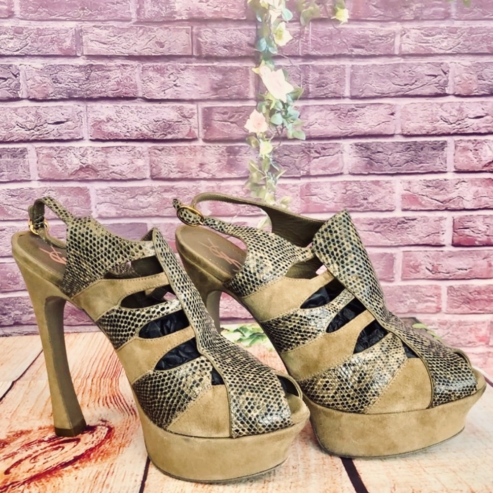 YSL Snakeskin and Suede booties size 40 - Picture 3 of 15